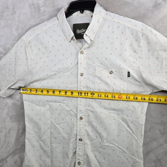 Howler Bros Mens Tech Short Sleeve Button Up‎ Shirt Medium Pattern - Picture 4 of 9